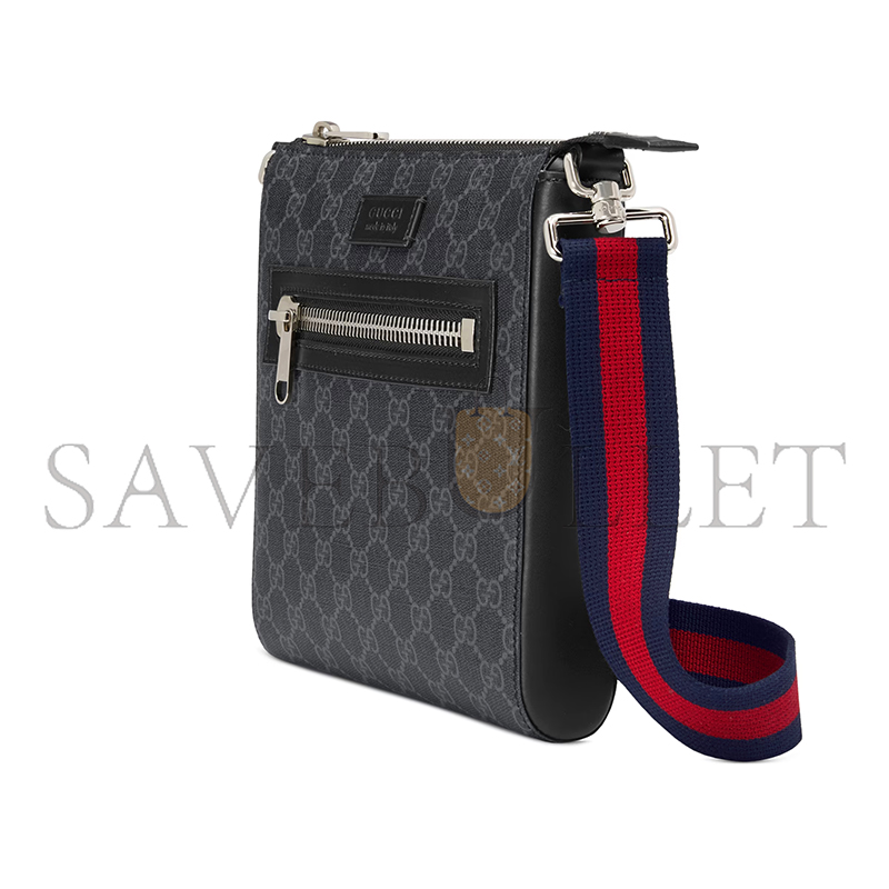 GUCCI GG BLACK SMALL MESSENGER BAG 523599 (23*21*4cm) GUCCI GG BLACK SMALL MESSENGER BAG 523599 (23*21*4cm)